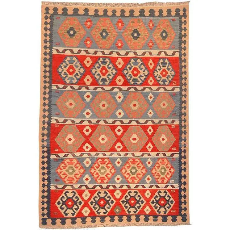 One Of The Kind Ardabil Persian Kilim 9'0" x 6'0"